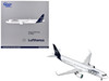 Airbus A321neo Commercial Aircraft Lufthansa 600th Airbus Aircraft D AIEQ White with Dark Blue Tail Gemini 200 Series 1/200 Diecast Model Airplane GeminiJets G2DLH1272