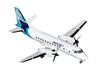 Saab 340B Commercial Aircraft WestJet C GOIA White with Blue Stripes and Tail Gemini 200 Series 1/200 Diecast Model Airplane GeminiJets G2WJA1245