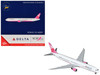 Boeing 767 400ER Commercial Aircraft Delta Air Lines Breast Cancer Research Foundation N845MH White with Pink Tail 1/400 Diecast Model Airplane GeminiJets GJ2157