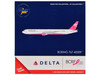 Boeing 767 400ER Commercial Aircraft Delta Air Lines Breast Cancer Research Foundation N845MH White with Pink Tail 1/400 Diecast Model Airplane GeminiJets GJ2157