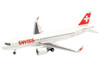 Airbus A220 100 Commercial Aircraft Swiss International Air Lines HB JBH White with Red Tail 1/200 Diecast Model Airplane Herpa HE558471-002