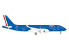 Airbus A220 300 Commercial Aircraft ITA Airways EI HHM Blue with Tail Stripes 1/200 Diecast Model Airplane Herpa HE573054