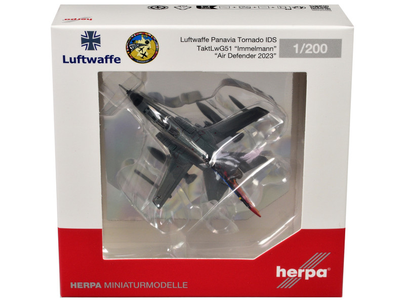 Panavia Tornado IDS Aircraft Tactical Air Wing 51 Air Defender 2023 German Luftwaffe 1/200 Diecast Model Airplane Herpa HE573085