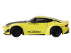 Nissan Z Pandem Ikazuchi Yellow with Carbon Hood Limited Edition to 4800 pieces Worldwide 1/64 Diecast Model Car Mini GT MGT00752