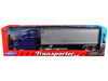 Freightliner Cascadia Truck Blue Metallic with Gray Container Transporter Series 1/32 Diecast Model Welly 32696W-BL