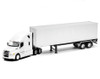 Freightliner Cascadia Truck White with White Container Transporter Series 1/32 Diecast Model Welly 32696W-WHW