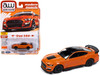 2021 Ford Mustang Shelby GT500 Carbon Fiber Track Pack Twister Orange with Black Top Modern Muscle Series 1/64 Diecast Model Car Auto World 64472-AWSP171B