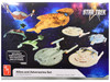 Skill 2 Model Kit Allies and Adversaries Space Ship Set Star Trek Franchise 1/2500 Scale Model AMT AMT1443