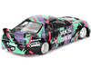Nissan Skyline GT R R33 HKS V1 RHD Right Hand Drive Black with Graphics Designed by Jun Imai Kaido House Special 1/64 Diecast Model Car Mini GT KHMG129
