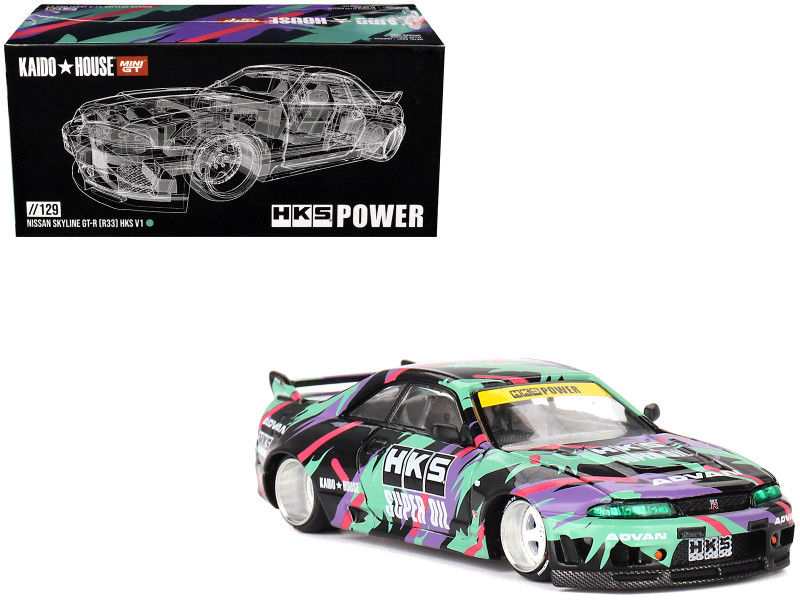 サイン入り KAIDO HOUSE NISSAN SKYLINE GT-R Kaido House x Mini GT 1:64 Nissan Skyline GT-R (R34) Kaido
