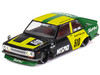 Datsun Street 510 Racing V2 Black and Green with Yellow Accents Designed by Jun Imai Kaido House Special 1/64 Diecast Model Car Mini GT KHMG131