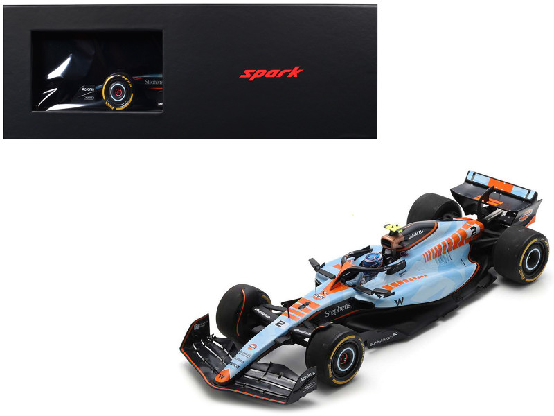 Williams FW45 #2 Logan Sargeant Formula One F1 Singapore GP 2023 with Acrylic Display 1/18 Model Car Spark 18S969