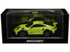 2023 Porsche 911 992 GT3 RS Weissach Package Acid Green with Carbon Stripes and Top Limited Edition to 336 pieces Worldwide 1/43 Diecast Model Car Minichamps 410062111