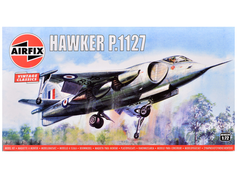 Level 1 Model Kit Hawker P 1127 Aircraft 1/72 Plastic Model Kit Airfix A01033V