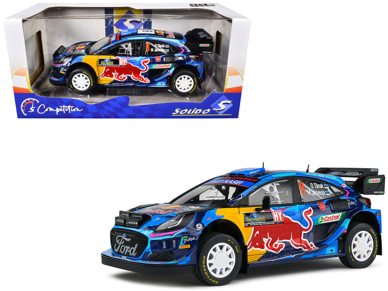 Ford Puma Rally1 Hybrid #8 Ott Tanak Martin Jarveoja Winner Rally Sweden 2023 Competition Series 1/18 Diecast Model Car Solido S1809503