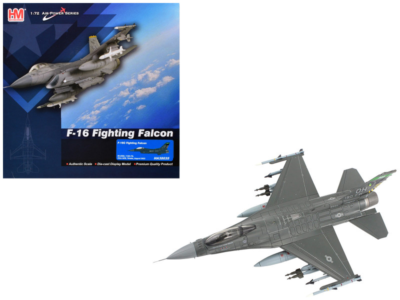 Lockheed F 16C Fighting Falcon Fighter Aircraft 112th FS Ohio Air National Guard Toledo 2023 United States Air Force Air Power Series 1/72 Diecast Model Hobby Master HA38035