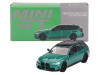 BMW M3 Competition Touring Isle of Man Green Metallic with Black Top Limited Edition to 3600 pieces Worldwide 1/64 Diecast Model Car Mini GT MGT00764