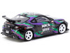 Toyota GR86 RHD Right Hand Drive HKS Black with Graphics Global64 Series 1/64 Diecast Model Tarmac Works T64G-038-BK