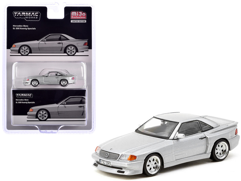 Mercedes Benz SL 500 Koenig Specials Silver Metallic Global64 Series 1/64 Diecast Model Tarmac Works T64G-045-SL