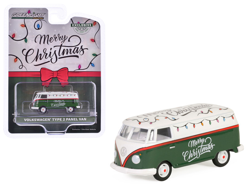 Volkswagen Type 2 Panel Van Christmas 2024 Green and White with