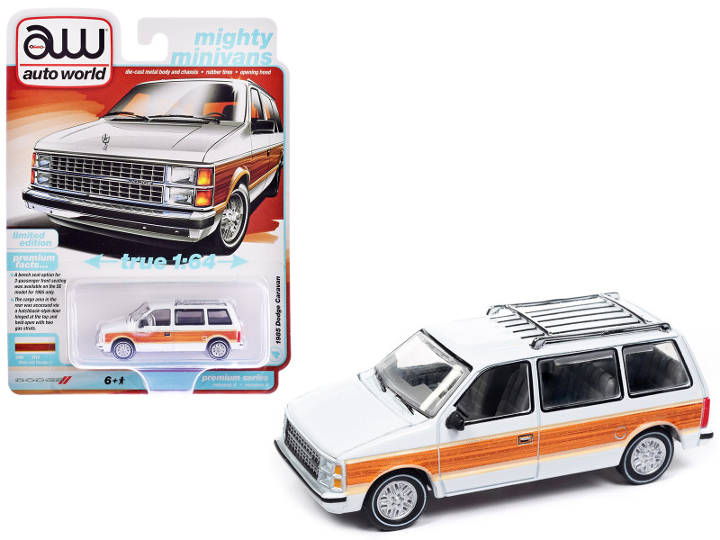 1985 Dodge Caravan Van White with Woodgrain Side Panels Mighty