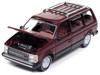 1985 Dodge Caravan Van Crimson Red and Black Mighty Minivans Series 1/64 Diecast Model Car Auto World 64442-AWSP167B
