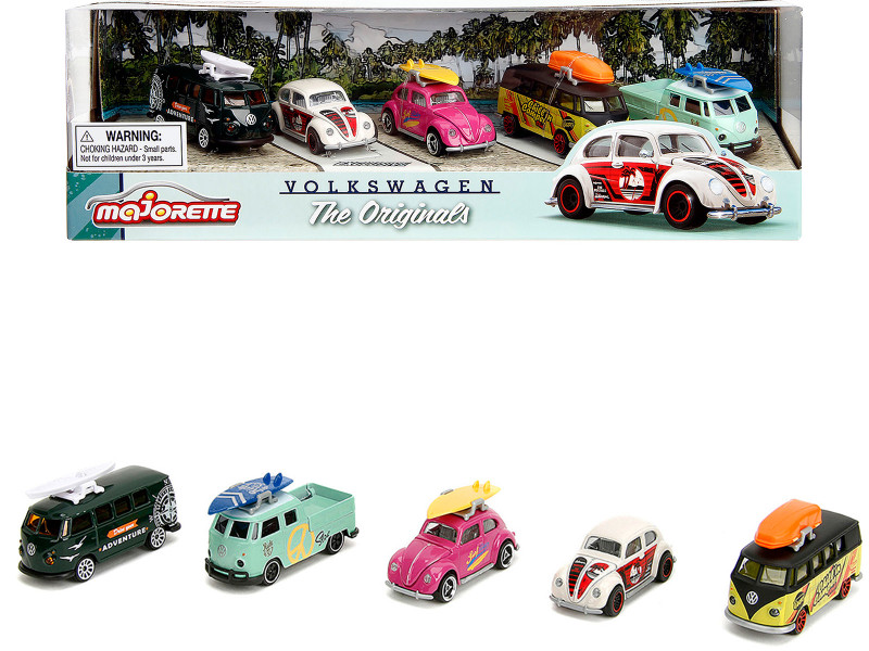 Volkswagen The Originals 2024 5 piece Set 1/64 Diecast Model Cars Majorette 212055008