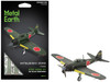Model Kit Mitsubishi A6M Zero Fighter Aircraft World War II Imperial Japanese Navy Moderate Difficulty Steel Model Metal Earth ME1012