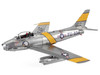 Model Kit North American F 86 Sabre Fighter Aircraft Jolley Roger United States Air Force Moderate Difficulty Steel Model Metal Earth ME1015