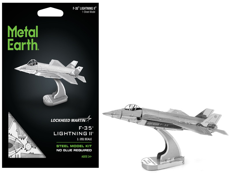 Model Kit Lockheed Martin F 35 Lightning II Aircraft Moderate Difficulty Steel Model Metal Earth MMS065