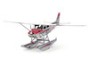 Model Kit Cessna 182 Floatplane White and Red Moderate Difficulty Steel Model Metal Earth MMS111