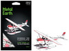 Model Kit Cessna 182 Floatplane White and Red Moderate Difficulty Steel Model Metal Earth MMS111