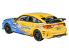 2023 Honda Civic Type R FL5 #95 Spoon Sports Livery Blue and Yellow 1/64 Diecast Model Car Paragon Models PA-55588