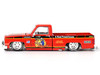 Chevrolet Silverado Pickup Truck Clod Buster Orange with Black Stripes Designed Jun Imai Tamiya x Kaido House Special 1/64 Diecast Model Car Mini GT KHMG130