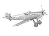 Model Kit Messerschmitt BF 109 Fighter Aircraft German Luftwaffe Moderate Difficulty Steel Model Metal Earth MMS118