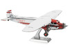 Model Kit Ford Trimotor Transport Aircraft White and Red Moderate Difficulty Steel Model Metal Earth MMS467