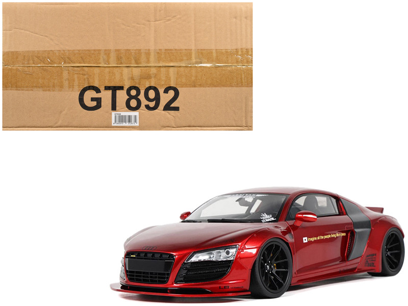 2022 Audi R8 LB Works Red Metallic 1/18 Model Car GT Spirit GT892