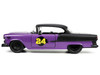 1955 Chevrolet Bel Air #24 Purple Metallic and Matt Black Bigtime Muscle Series 1/24 Diecast Model Car Jada 32699
