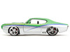1969 Pontiac GTO Judge Green Metallic and Silver with Stripes Bigtime Muscle Series 1/24 Diecast Model Car Jada 35489