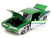 1969 Pontiac GTO Judge Green Metallic and Silver with Stripes Bigtime Muscle Series 1/24 Diecast Model Car Jada 35489