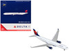 Airbus A330 300 Commercial Aircraft Delta Air Lines N829NW White with Blue and Red Tail 1/400 Diecast Model Airplane GeminiJets GJ2106