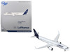 Airbus A321neo Commercial Aircraft Lufthansa 600th Airbus Aircraft D AIEQ White with Dark Blue Tail 1/400 Diecast Model Airplane GeminiJets GJ2238