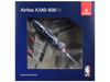 Airbus A380 800 Commercial Aircraft Emirates Airlines Official NBA Partner A6 EOD Dark Blue with Striped Tail 1/400 Diecast Model Airplane GeminiJets GJ2271