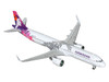 Airbus A321neo Commercial Aircraft Hawaiian Airlines N208HA White with Purple Tail 1/400 Diecast Model Airplane GeminiJets GJ2302