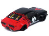 Mazda RX 3 Liberty Walk RHD Right Hand Drive #3 ADVAN Red and Black 1/64 Diecast Model Car Inno Models IN64-LBWKRX3-02