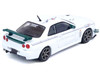 Nissan Skyline GT R R34 V SPEC N1 RHD Right Hand Drive Tuned by Mine s White 1/64 Diecast Model Car Inno Models IN64-R34VS-MINES