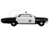 1964 Ford Galaxie 500 Police Car Mount Airy Mayberry Sheriff Black and White 1/43 Diecast Model Iconic Replicas 43-0364
