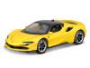 Ferrari SF90 Stradale Yellow with Black Top Speed Icons Series 1/64 Diecast Model Car Maisto 15700-24D-YL