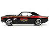 1967 Chevrolet Camaro Mickey Thompson Black with Red and Yellow Stripes Bigtime Muscle Series 1/24 Diecast Model Car Jada 33052