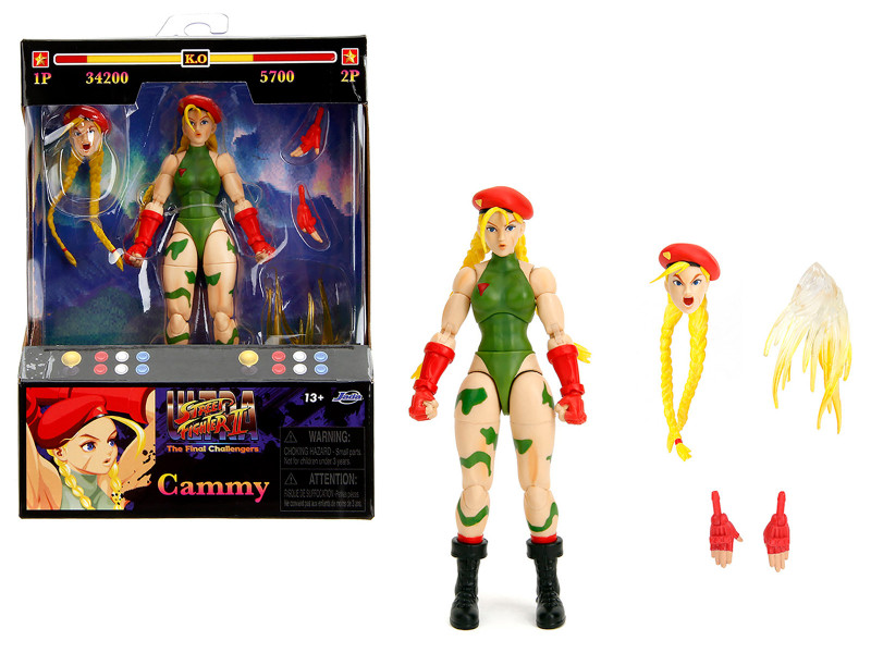 Cammy 6 Moveable Figure with Accessories and Alternate Head and Hands Ultra Street Fighter II The Final Challengers 2017 Video Game Model Jada 34690